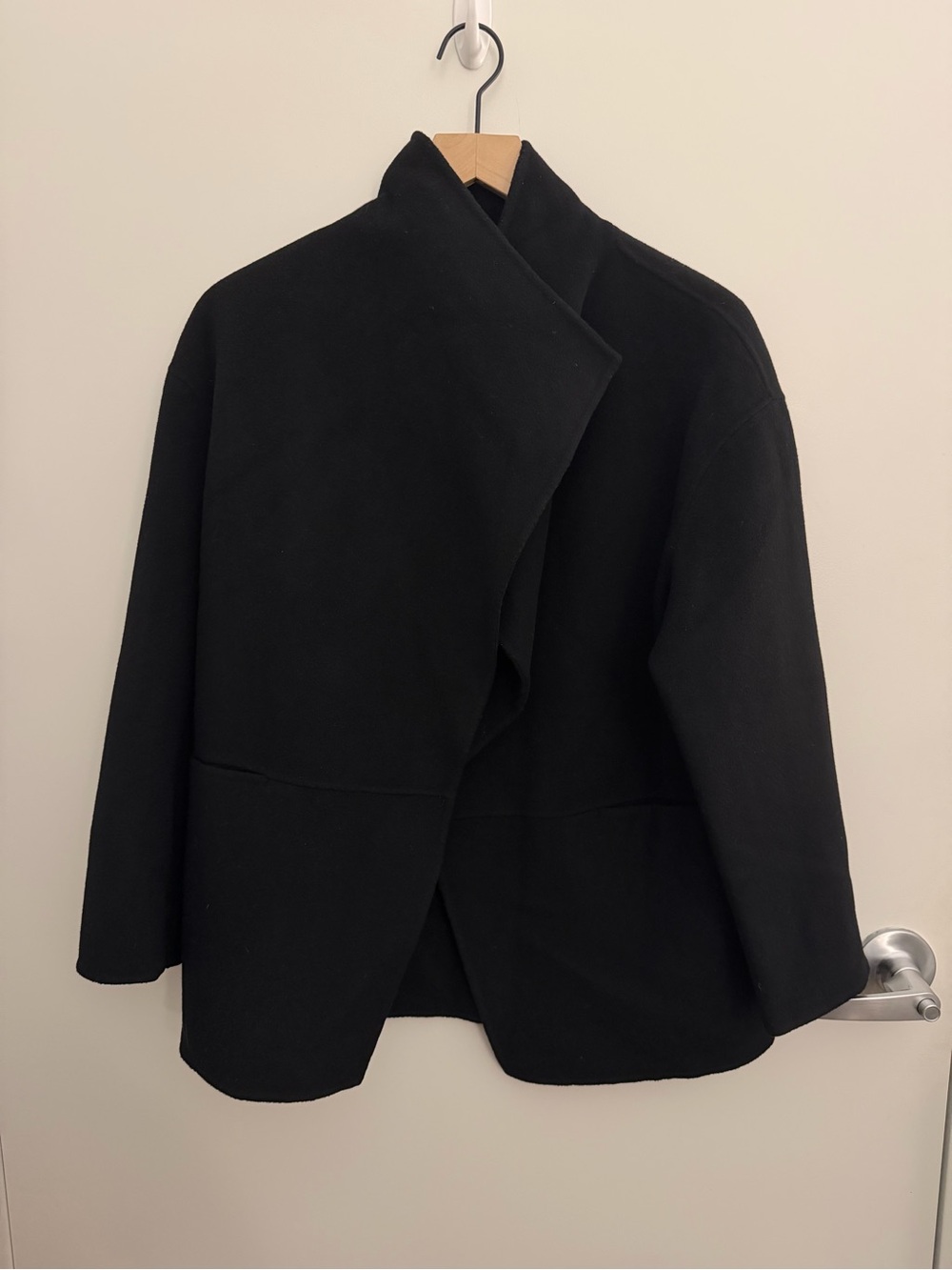 Toteme style Black Wool Coat XS